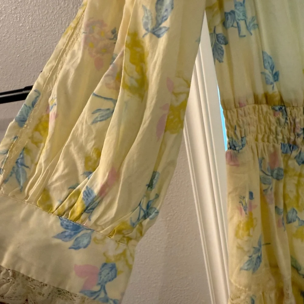 LoveShackFancy/Target Yellow Smocked Ruffled Sundress - Picture 3 of 6